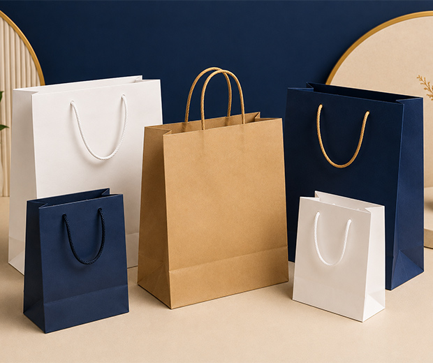 Premium custom printed paper bags by Pratham Packaging